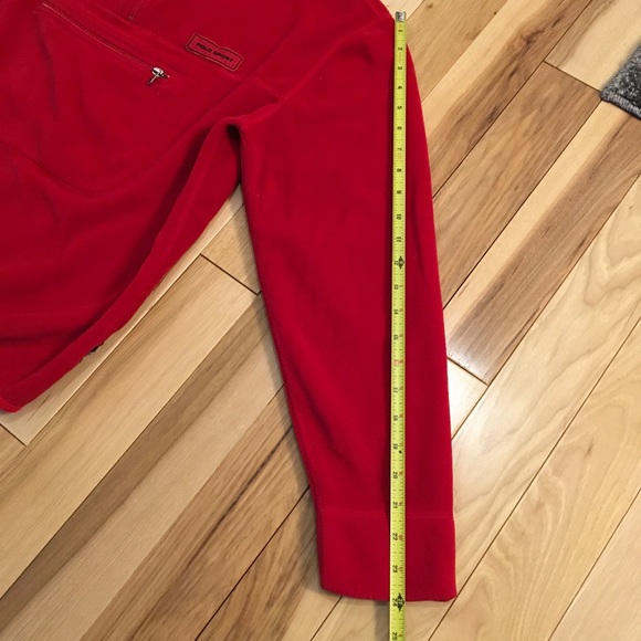 Vintage Ralph Lauren Polo Sport Men’s 1/4 Zip Fleece Jacket Red Size M Polartec - Picture 10 of 11